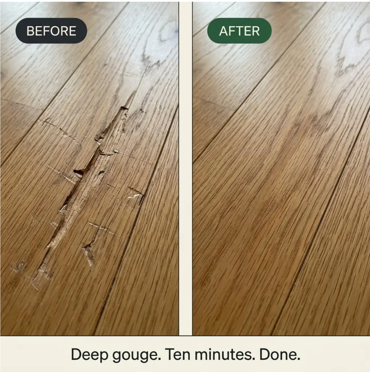 Luxgrove™ Floor Repair System - Melt-In Repairs That Survive Foot Traffic