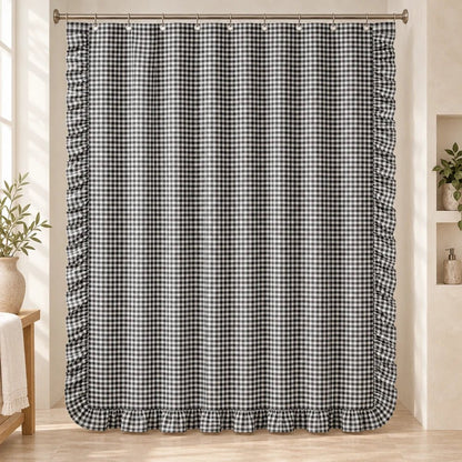 Luxgrove Maren Linen Blend Shower Curtain - Luxgrove