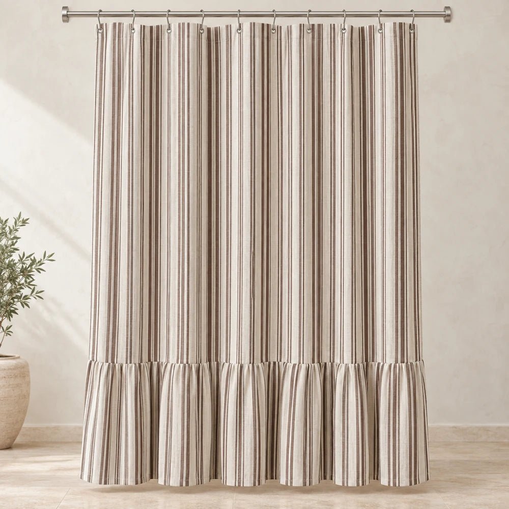 Luxgrove Maren Linen Blend Shower Curtain - Luxgrove