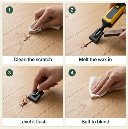 Luxgrove™ Floor Repair System - Melt-In Repairs That Survive Foot Traffic