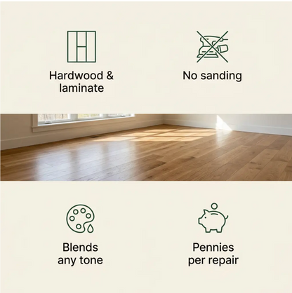 Luxgrove™ Floor Repair System - Melt-In Repairs That Survive Foot Traffic