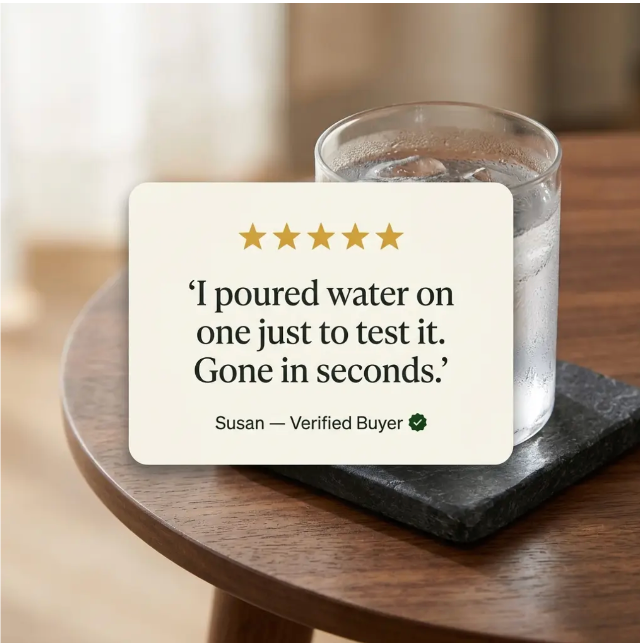 Luxgrove™ Quick-Dry Stone Coasters - The Coaster That Drinks The Condensation (Set of 6)