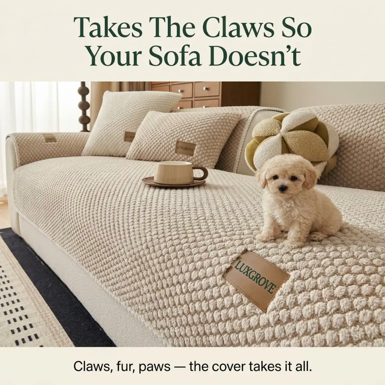 Luxgrove™ Plush Sofa Cover - The Armor That Feels Like A Blanket