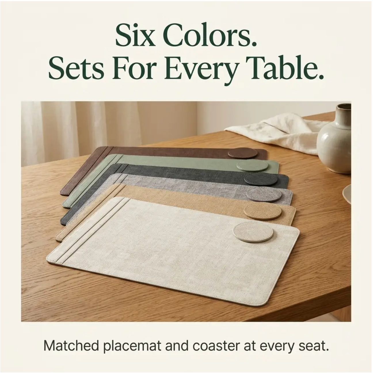 Luxgrove™ Placemat & Coaster Sets