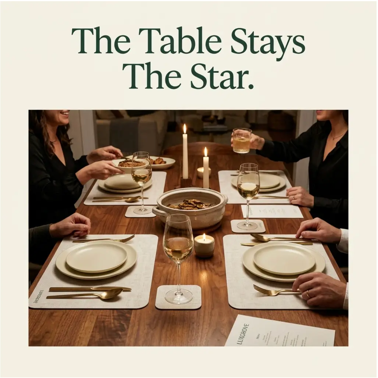 Luxgrove™ Placemat & Coaster Sets