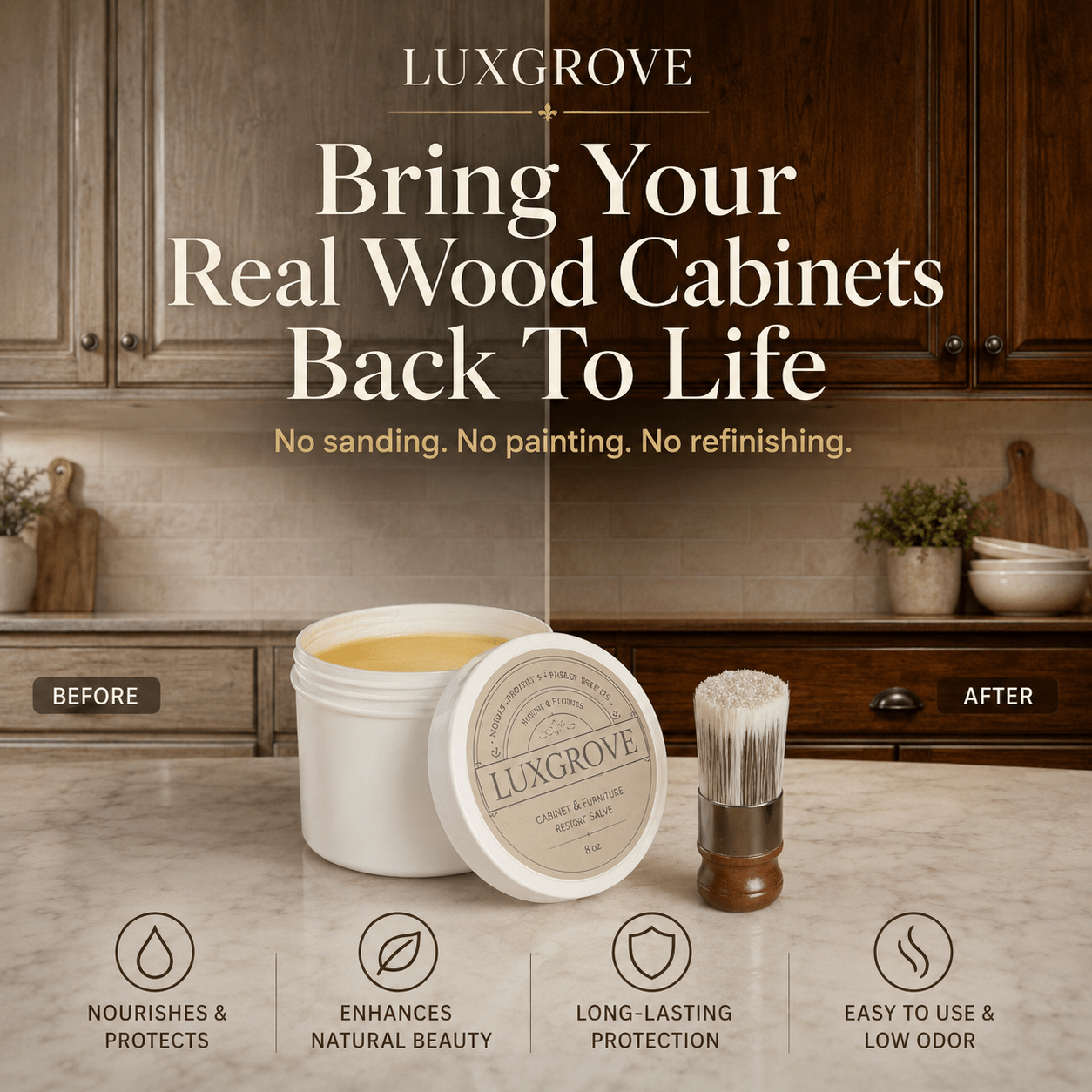 Luxgrove™ Wood Cabinet Restoring Salve
