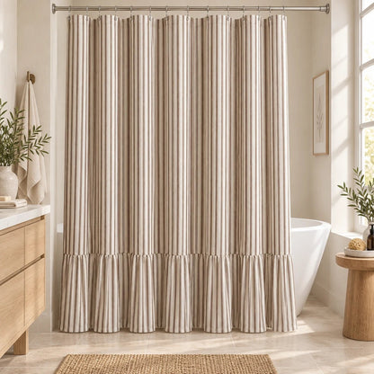 Luxgrove Maren Linen Blend Shower Curtain - Luxgrove