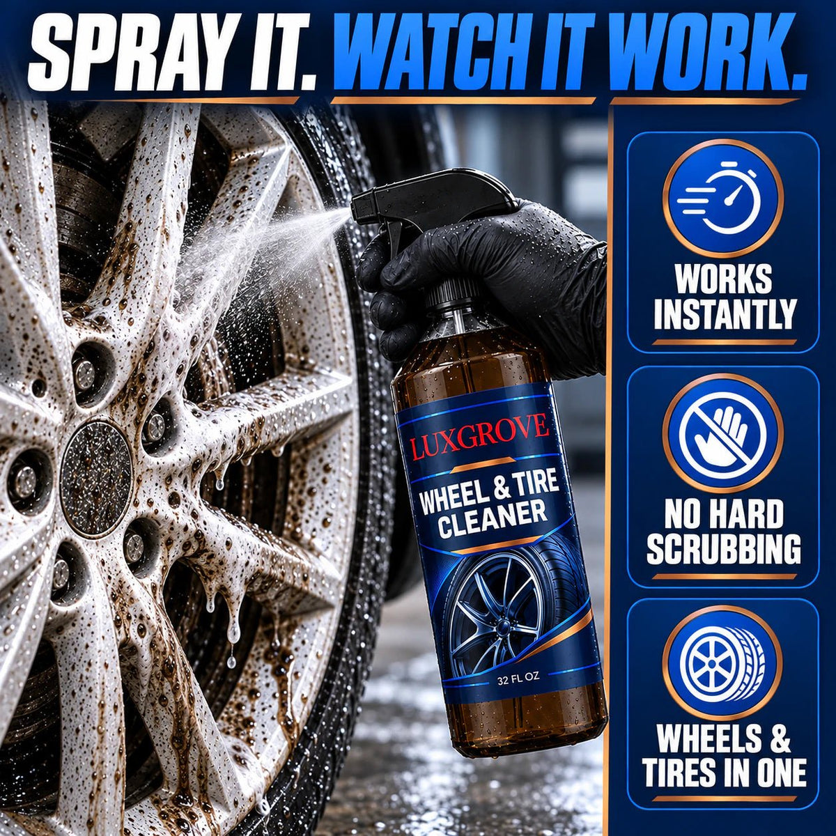 Luxgrove™ Wheel & Tire Cleaner - Luxgrove