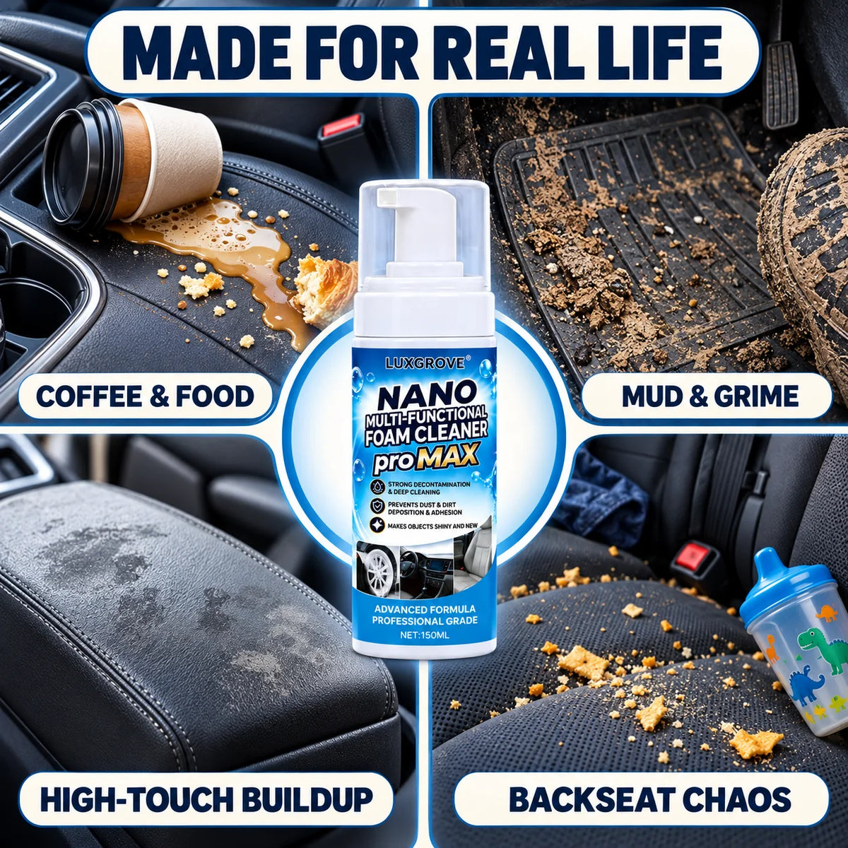 Luxgrove™ Nano Multi-Functional Foam Cleaner Pro Max